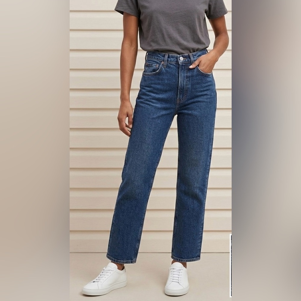 AGOLDE High Rise Stovepipe Jeans Ned/Dark Wash Size 24
